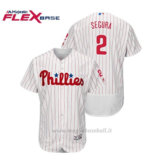 Maglia Baseball Uomo Phillies Jean Segura Flex Base Autentico Collezione 1ªBlanco